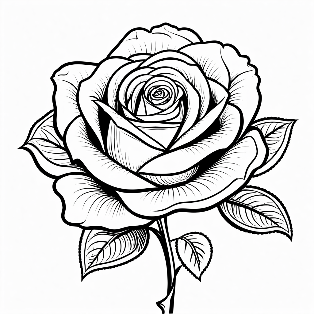 Floral coloring page