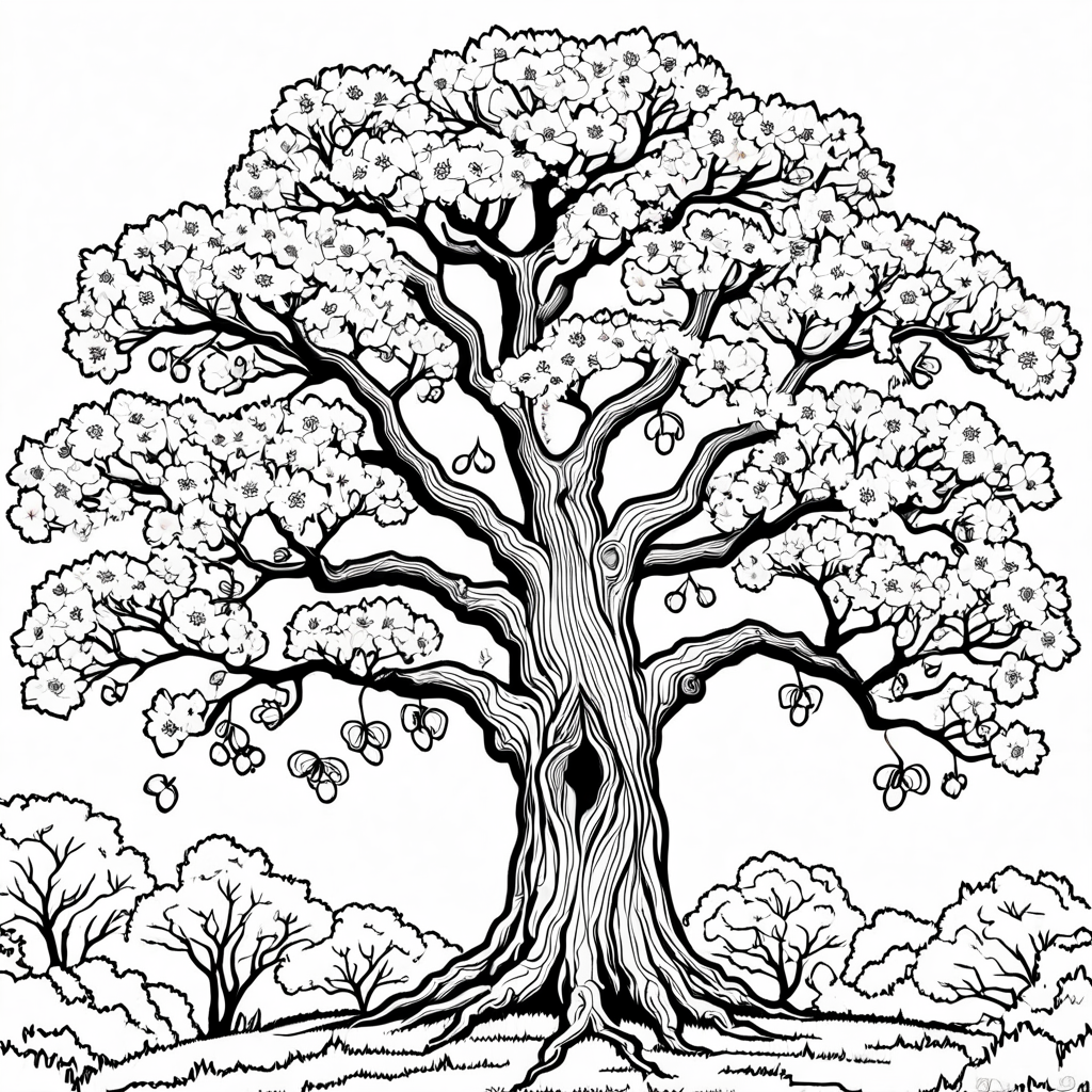 Botanical coloring page